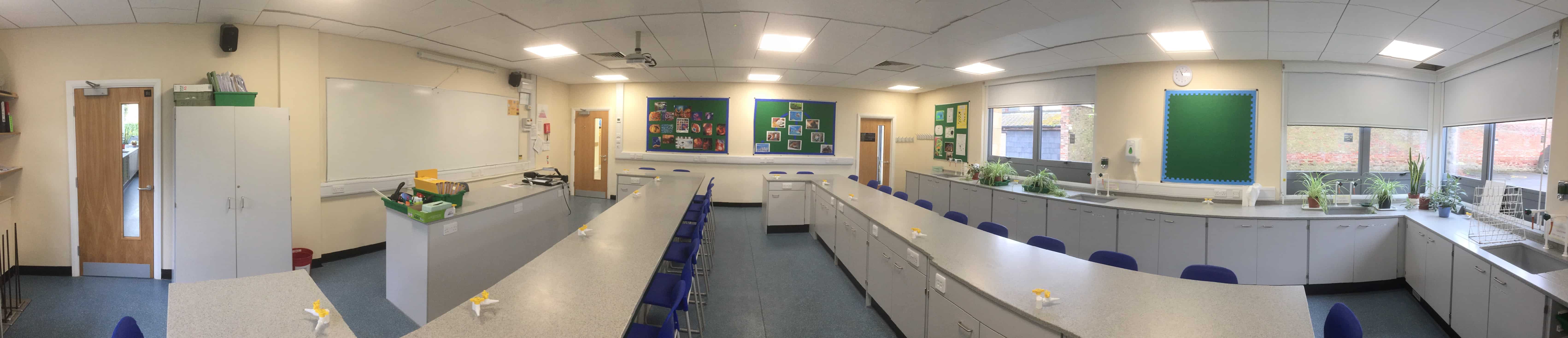 Cheltenham College science lab pano.