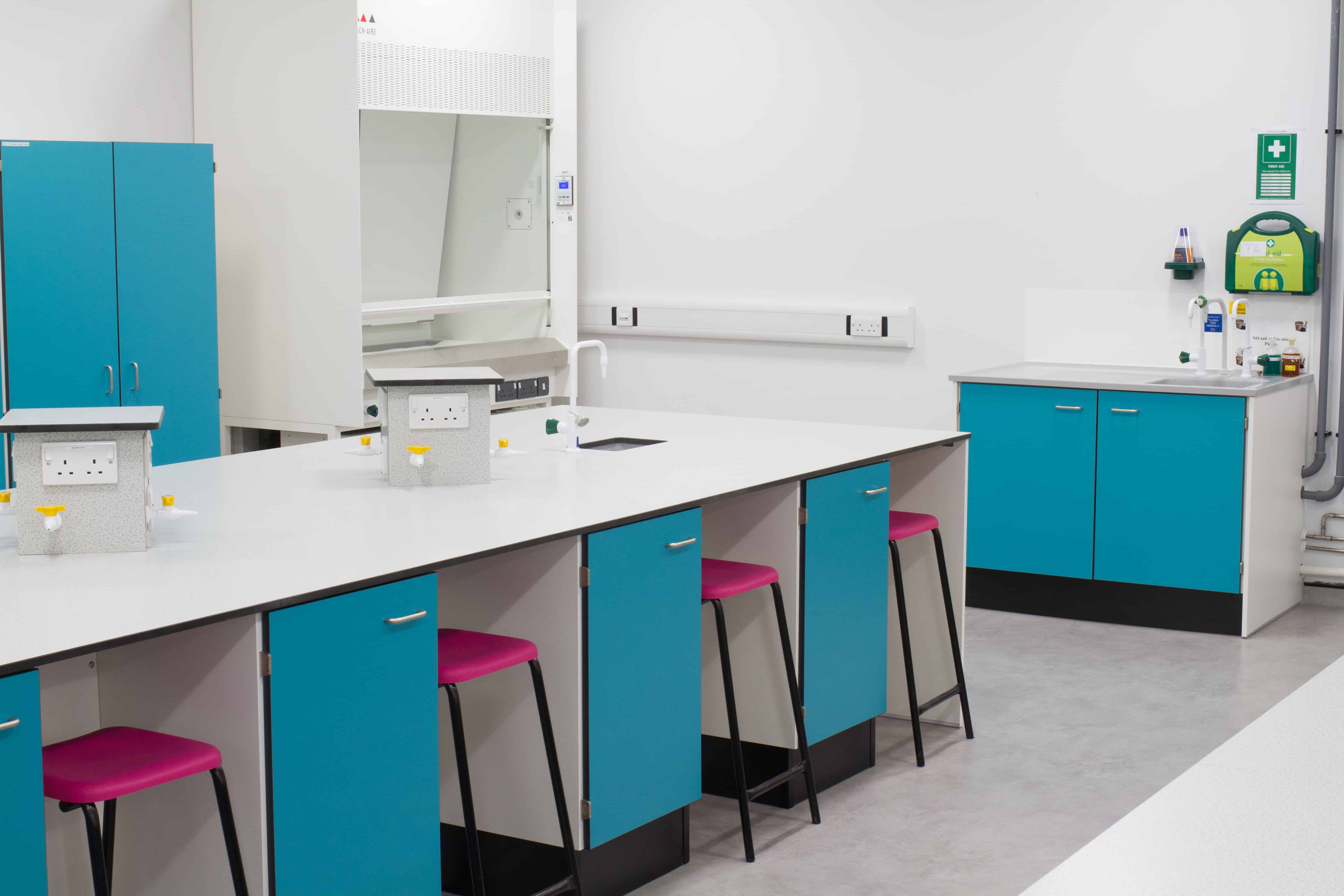 York university science laboratory Trespa worktops.