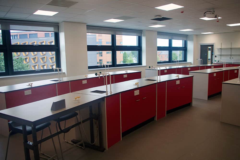 Bury College science laboratory.