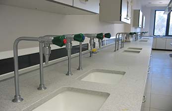 Sussex Coast College science laboratory chrome taps.