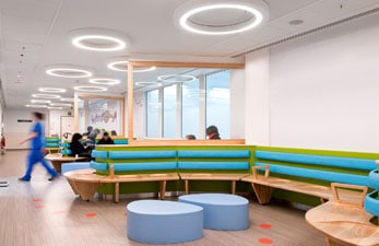 Chelsea and Westminster Hospital NHS Foundation Trust reception waiting area.