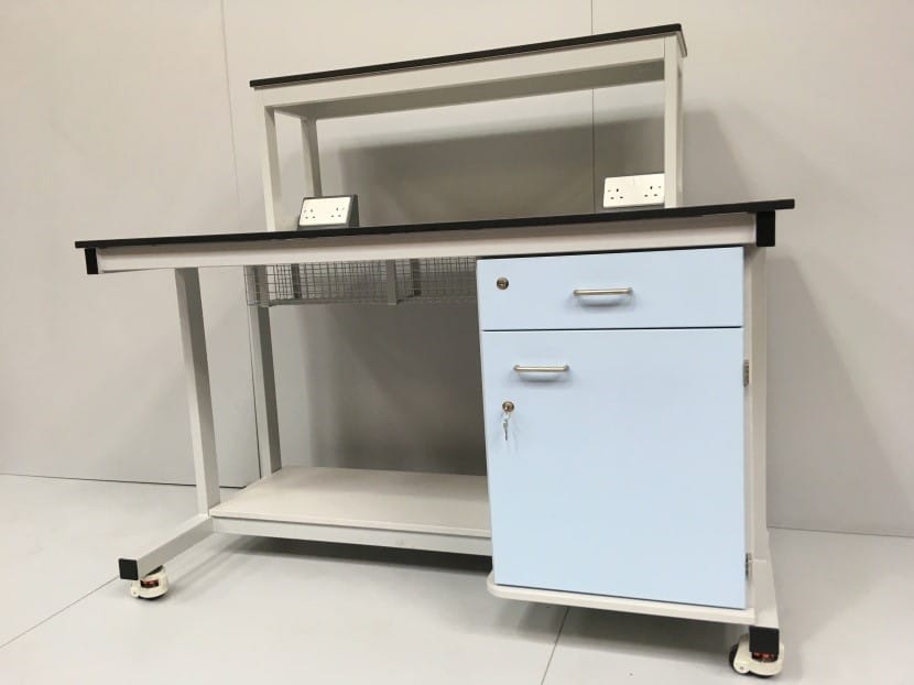 Bespoke mobile laboratory workstation for commercial laboratories.