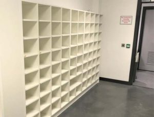 Lab furniture - Shoe storage for clean room