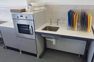 Special Educational Needs Furniture - Food Technology Adjustable Height Sink and Mid Height Oven