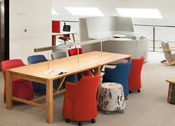 Break out space design for laboratory offices