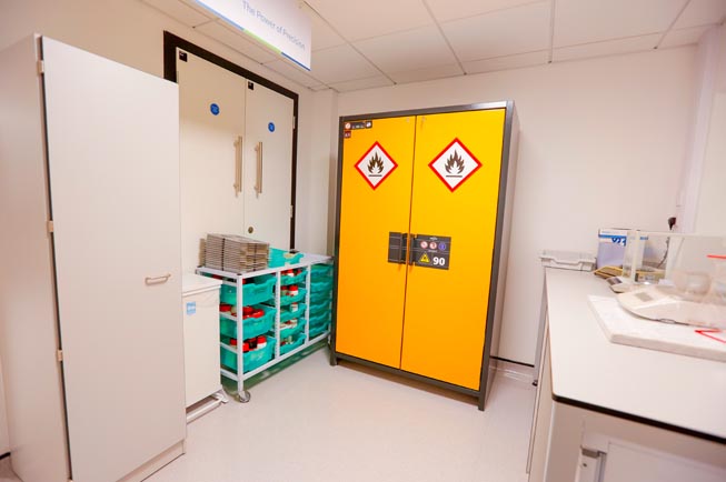 Klick laboratory storage - tall unit and chemical store